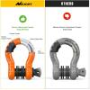 Nilight 3/4 inch D Ring Shackle 2 Pack 19T (41,887 lbs) Break Strength 4.75T WLL Heavy Duty Towing Hook with Anti-Theft System Anti-Rattle Isolators for Truck Jeep SUV ATV UTV Recovery Black(Orange 3/4″ w/Anti-Theft Shackle)