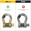 Nilight 3/4 inch D Ring Shackle 2 Pack 19T (41,887 lbs) Break Strength 4.75T WLL Heavy Duty Towing Hook with Anti-Theft System Anti-Rattle Isolators for Truck Jeep SUV ATV UTV Recovery Black(Gold 3/4″ 2 Pack)