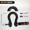 Nilight 3/4 inch D Ring Shackle 2 Pack 19T (41,887 lbs) Break Strength 4.75T WLL Heavy Duty Towing Hook with Anti-Theft System Anti-Rattle Isolators for Truck Jeep SUV ATV UTV Recovery Black(Black 3/4″ w/Anti-Theft Shackle)