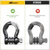 Nilight 3/4 inch D Ring Shackle 2 Pack 19T (41,887 lbs) Break Strength 4.75T WLL Heavy Duty Towing Hook with Anti-Theft System Anti-Rattle Isolators for Truck Jeep SUV ATV UTV Recovery Black(Black 3/4″ 2 Pack)