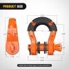 Nilight 3/4 inch D Ring Shackle 2 Pack 19T (41,887 lbs) Break Strength 4.75T WLL Heavy Duty Towing Hook with Anti-Theft System Anti-Rattle Isolators for Truck Jeep SUV ATV UTV Recovery Black(Orange 3/4″ 31 Ton 2 Pack)