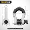 Nilight 3/4 inch D Ring Shackle 2 Pack 19T (41,887 lbs) Break Strength 4.75T WLL Heavy Duty Towing Hook with Anti-Theft System Anti-Rattle Isolators for Truck Jeep SUV ATV UTV Recovery Black(White 3/4″ w/Anti-Theft Shackle)
