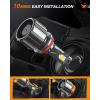 Nilight H11/H9/H8 Bulbs, 800% Brighter, Super Bright Halogen Replacement Bulb 6500k White, Plug and Play, Pack of 2