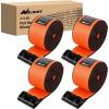 Nilight 2PCS Synthetic Soft Shackle 1/2″ x 24″ & Recovery Ring Kit – 56,000 LBS Shackle Breaking Strength with 46,000 LBS MBS Snatch Pulley for 4×4 Truck SUV ATV UTV Off-Road Vehicle Extraction (Gray)(4in x 30ft Truck Straps 4PCS Orange)