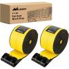 Nilight 2PCS Synthetic Soft Shackle 1/2″ x 24″ & Recovery Ring Kit – 56,000 LBS Shackle Breaking Strength with 46,000 LBS MBS Snatch Pulley for 4×4 Truck SUV ATV UTV Off-Road Vehicle Extraction (Gray)(4in x 30ft Truck Straps 2PCS Yellow)
