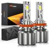 Nilight H11/H9/H8 Bulbs, 800% Brighter, Super Bright Halogen Replacement Bulb 6500k White, Plug and Play, Pack of 2