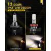 EF1 H11 LED Fog Light Bulbs, Nilight H8/H16 LED Fog Light DRL Bulbs Conversion Kit for Cars Trucks, Cool White, 2 Count (Pack of 1)
