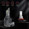Nilight H11 LED Fog light, 200% Brightness, 6000 Lumens 6000K Xenon White, IP67 Waterproof, H8/H16 Fog light Bulb Replacement,2-Pack