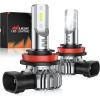 EF1 H11 LED Fog Light Bulbs, Nilight H8/H16 LED Fog Light DRL Bulbs Conversion Kit for Cars Trucks, Cool White, 2 Count (Pack of 1)