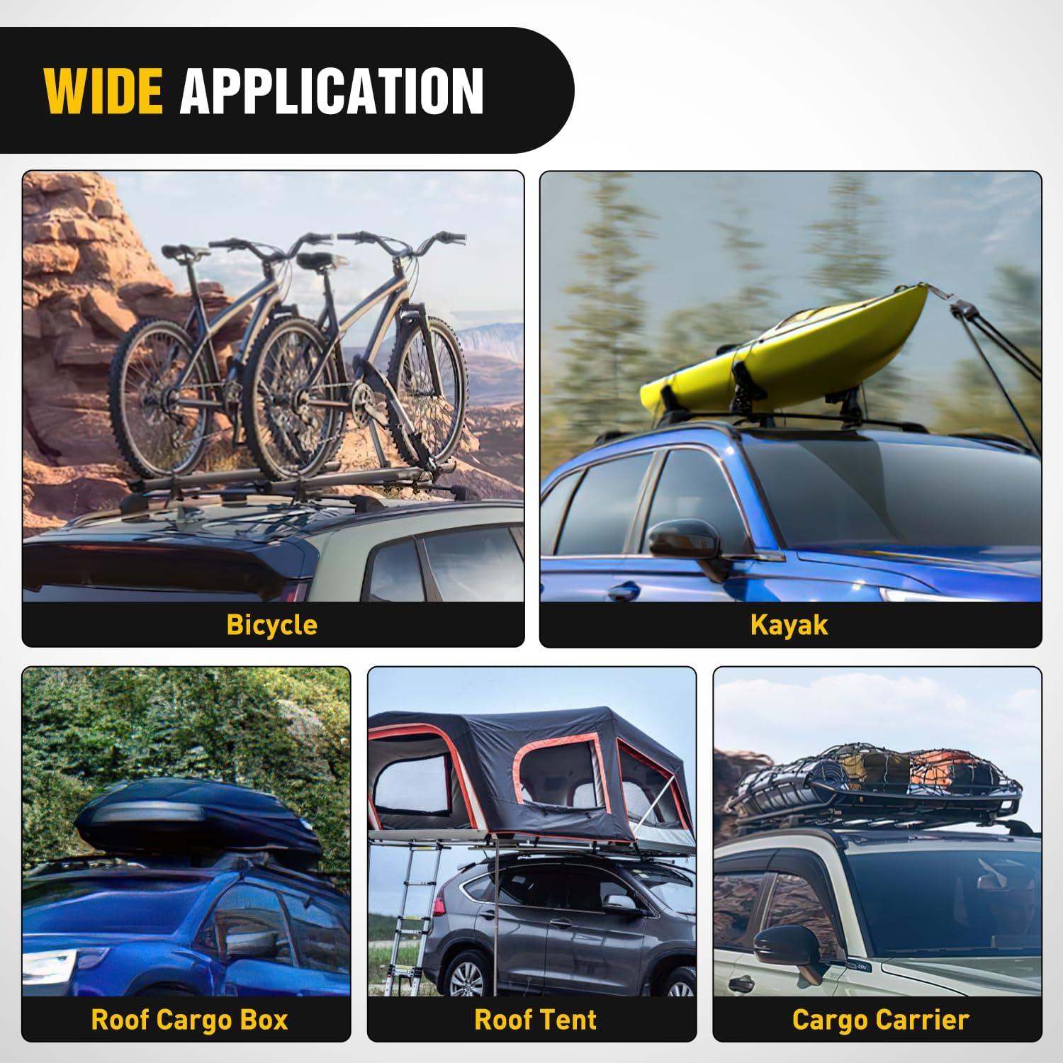 image:imageNilight Roof Rack Cross Bars Compatible with Subaru Outback Wilderness 2022 2023 2024 with Side Rails Adjustable Aluminum Less Wind Noise Car Crossbars for Cargo Carrier Luggage Kayak Tent SnowboardHonda CRV 20122016