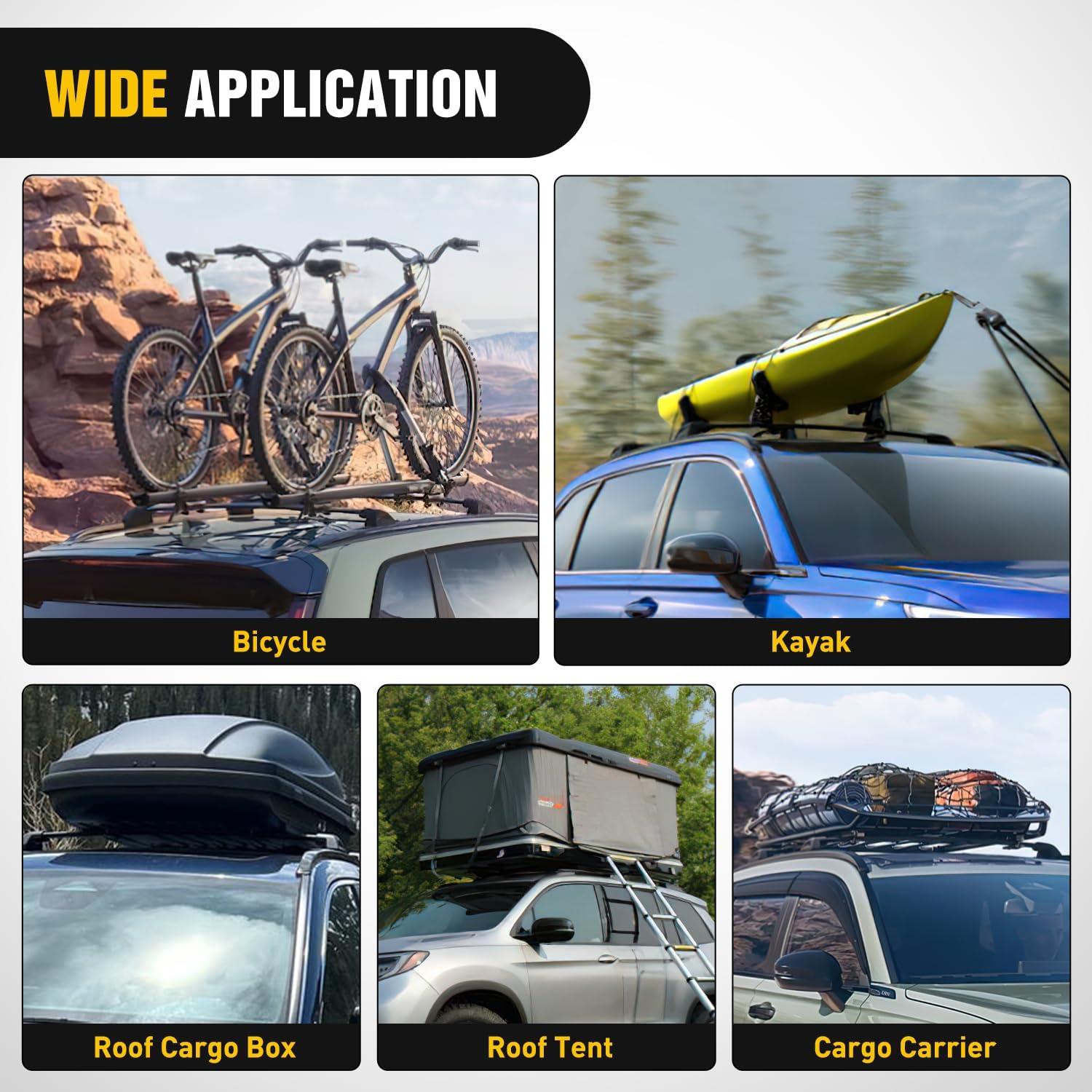 image:imageNilight Roof Rack Cross Bars Compatible with Subaru Outback Wilderness 2022 2023 2024 with Side Rails Adjustable Aluminum Less Wind Noise Car Crossbars for Cargo Carrier Luggage Kayak Tent SnowboardHonda CRV Hybrid 20232024