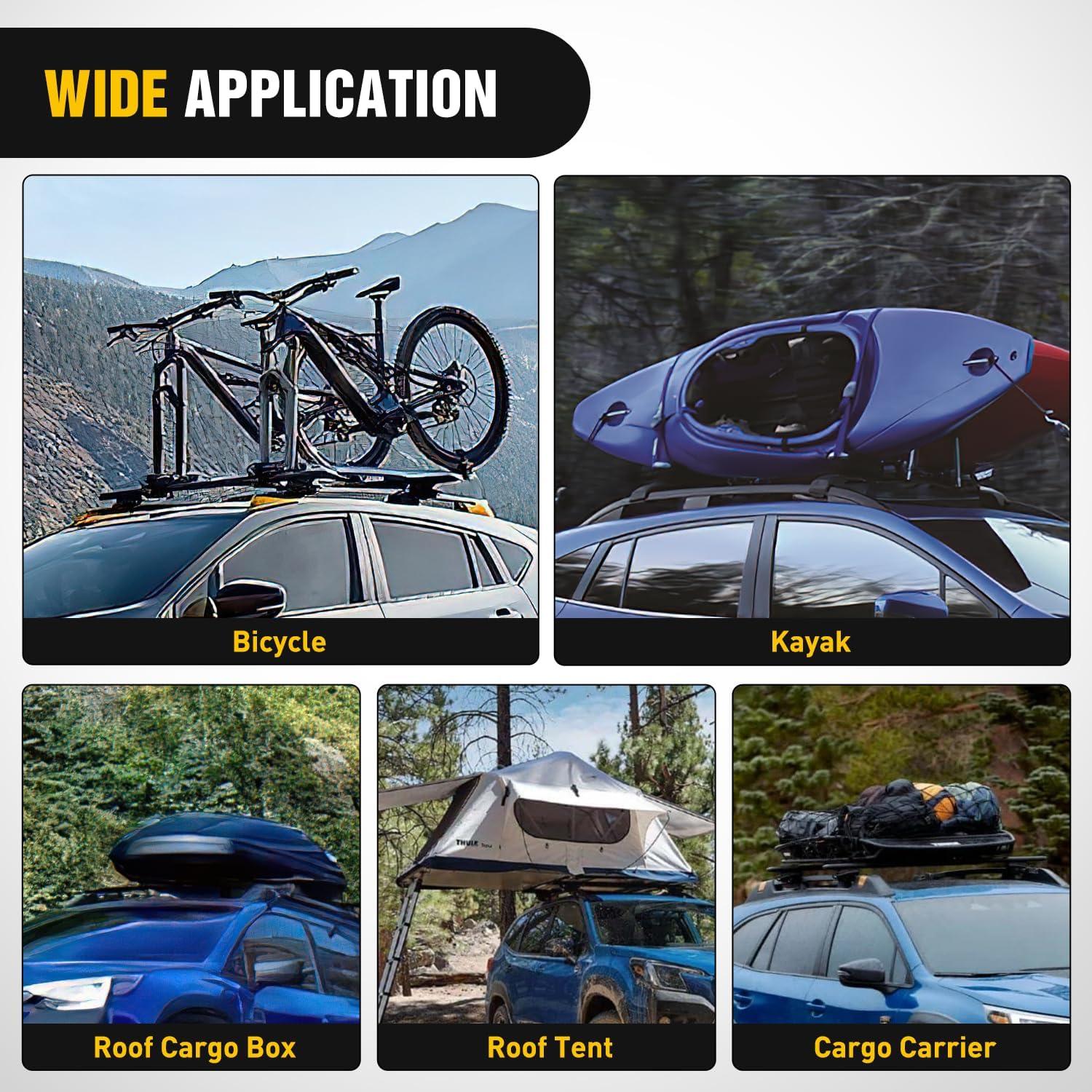 image:imageNilight Roof Rack Cross Bars Compatible with Subaru Outback Wilderness 2022 2023 2024 with Side Rails Adjustable Aluminum Less Wind Noise Car Crossbars for Cargo Carrier Luggage Kayak Tent SnowboardSubaru Outback Wilderness 20222024