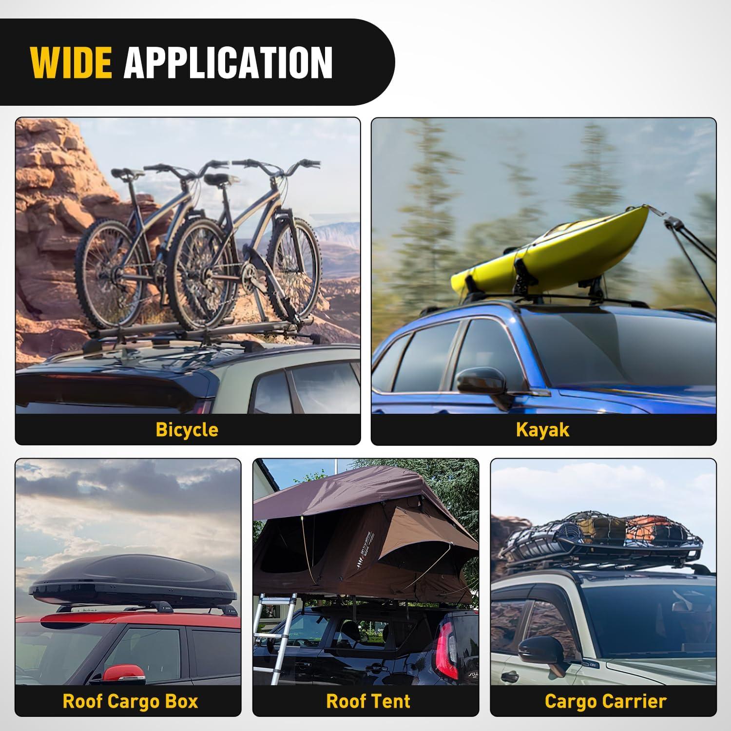 image:imageNilight Roof Rack Cross Bars Compatible with Subaru Outback Wilderness 2022 2023 2024 with Side Rails Adjustable Aluminum Less Wind Noise Car Crossbars for Cargo Carrier Luggage Kayak Tent SnowboardKia Soul 20202022