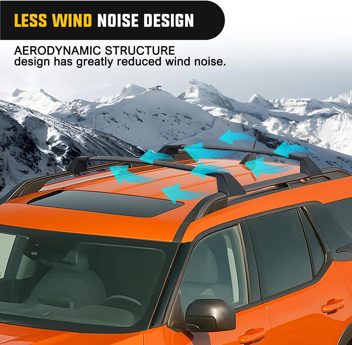 image:imageNilight Roof Rack Cross Bars Compatible with Subaru Outback Wilderness 2022 2023 2024 with Side Rails Adjustable Aluminum Less Wind Noise Car Crossbars for Cargo Carrier Luggage Kayak Tent SnowboardFord Bronco 20212024