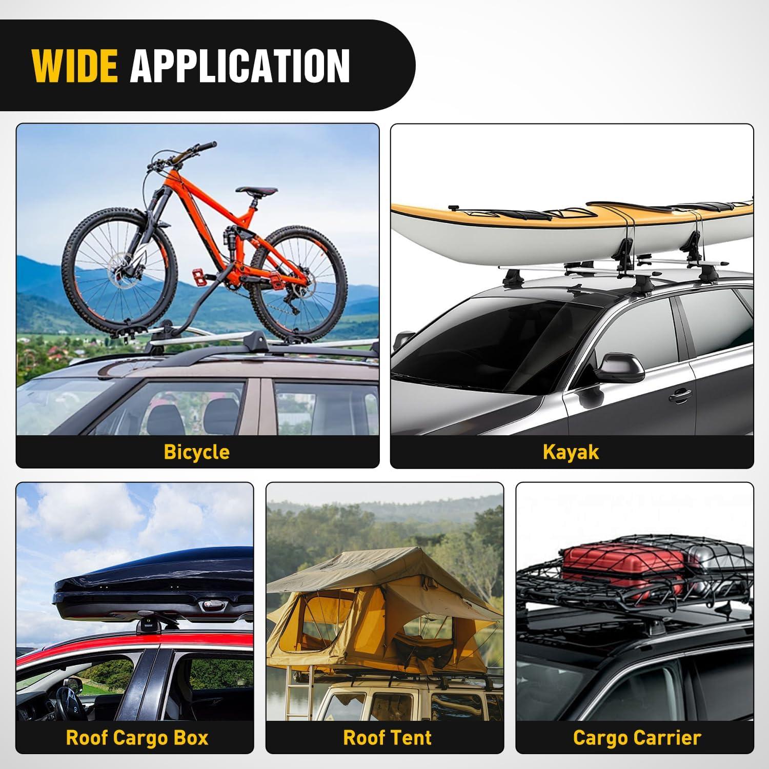 image:imageNilight Roof Rack Cross Bars Compatible with Subaru Outback Wilderness 2022 2023 2024 with Side Rails Adjustable Aluminum Less Wind Noise Car Crossbars for Cargo Carrier Luggage Kayak Tent SnowboardChevy Traverse 20182021