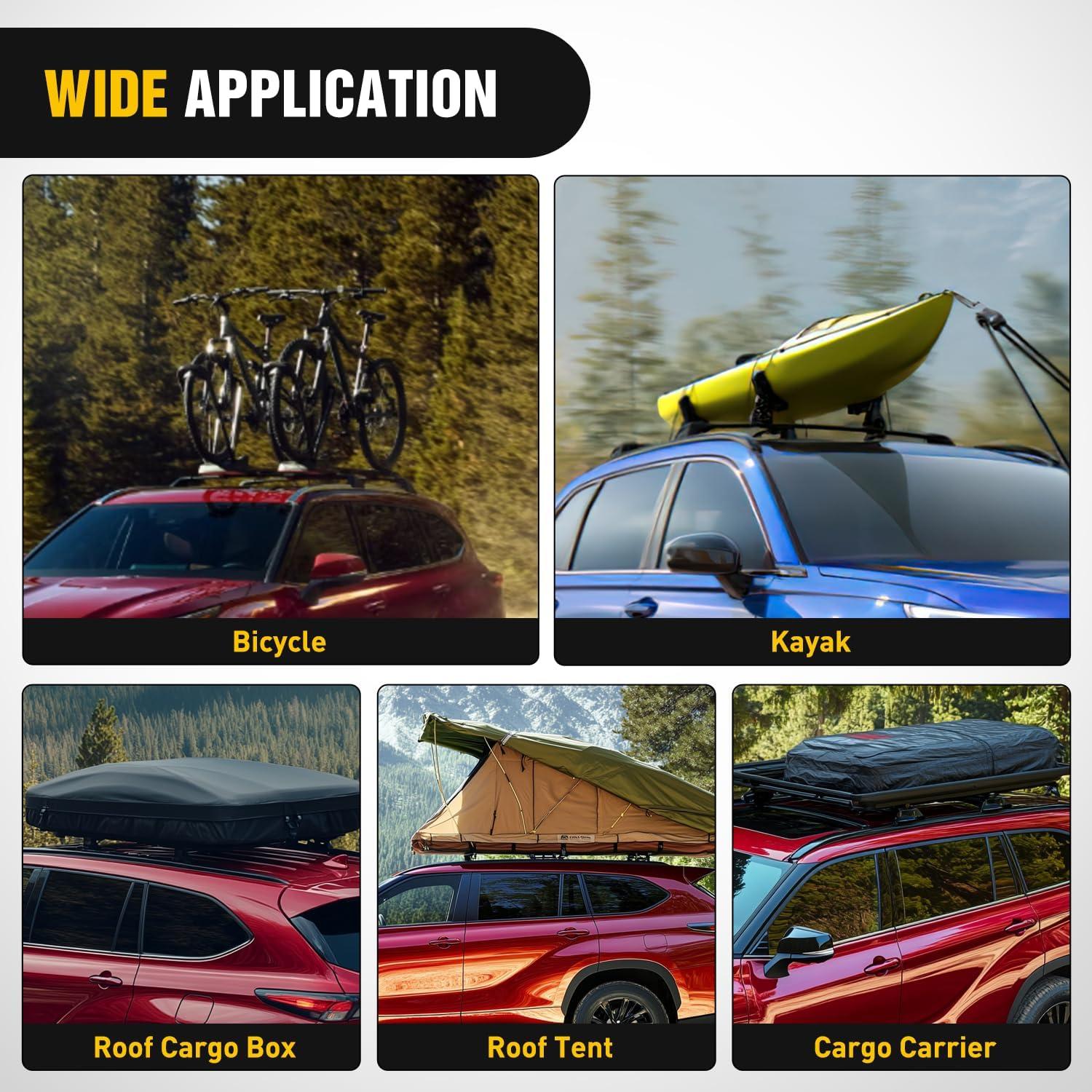 image:imageNilight Roof Rack Cross Bars Compatible with Subaru Outback Wilderness 2022 2023 2024 with Side Rails Adjustable Aluminum Less Wind Noise Car Crossbars for Cargo Carrier Luggage Kayak Tent SnowboardToyota Highlander 20202025