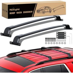 Nilight Roof Rack Cross Bars Compatible with Subaru Outback Wilderness 2022 2023 2024 with Side Rails, Adjustable Aluminum Less Wind Noise Car Crossbars for Cargo Carrier Luggage Kayak Tent Snowboard(Chevy Traverse 2018-2021)