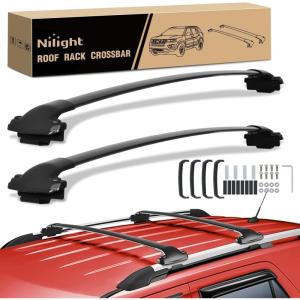 Nilight Roof Rack Cross Bars Compatible with Subaru Outback Wilderness 2022 2023 2024 with Side Rails, Adjustable Aluminum Less Wind Noise Car Crossbars for Cargo Carrier Luggage Kayak Tent Snowboard(Ford Explorer 2020-2022)