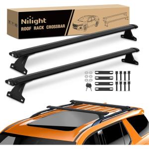 Nilight Roof Rack Cross Bars Compatible with Subaru Outback Wilderness 2022 2023 2024 with Side Rails, Adjustable Aluminum Less Wind Noise Car Crossbars for Cargo Carrier Luggage Kayak Tent Snowboard(Chevy Traverse 2022-2024)