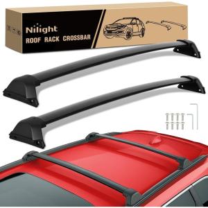 Nilight Roof Rack Cross Bars Compatible with Subaru Outback Wilderness 2022 2023 2024 with Side Rails, Adjustable Aluminum Less Wind Noise Car Crossbars for Cargo Carrier Luggage Kayak Tent Snowboard(Honda CR-V & Hybrid 2023-2024)