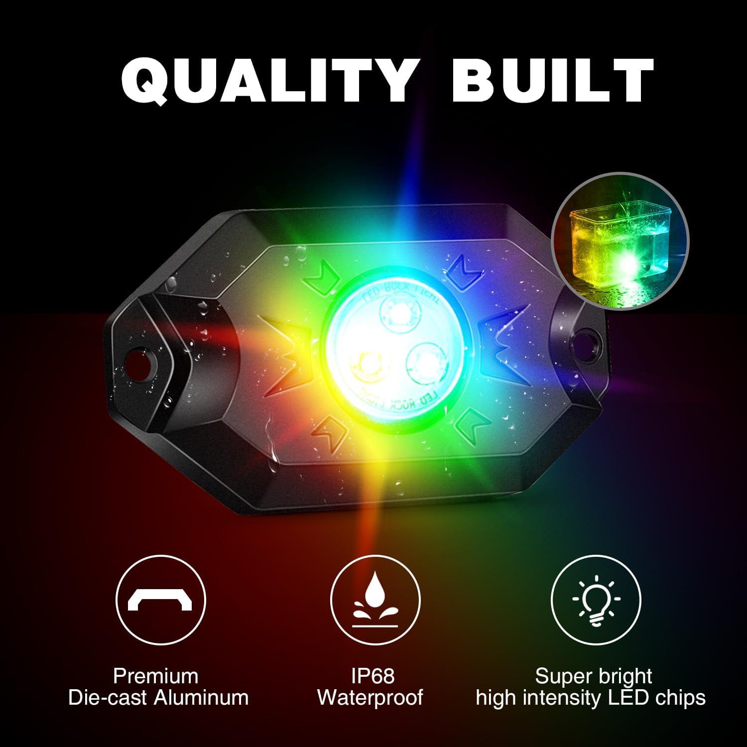 image:imageNilight 1PC 4FT Spiral RGB Led Whip Light with Spring Base Chasing Light RF Remote Control Lighted Antenna Whips for CanAm ATV UTV RZR Polaris Dune Buggy Offroad Truck 2 Years WarrantyRGBRemote APP Control