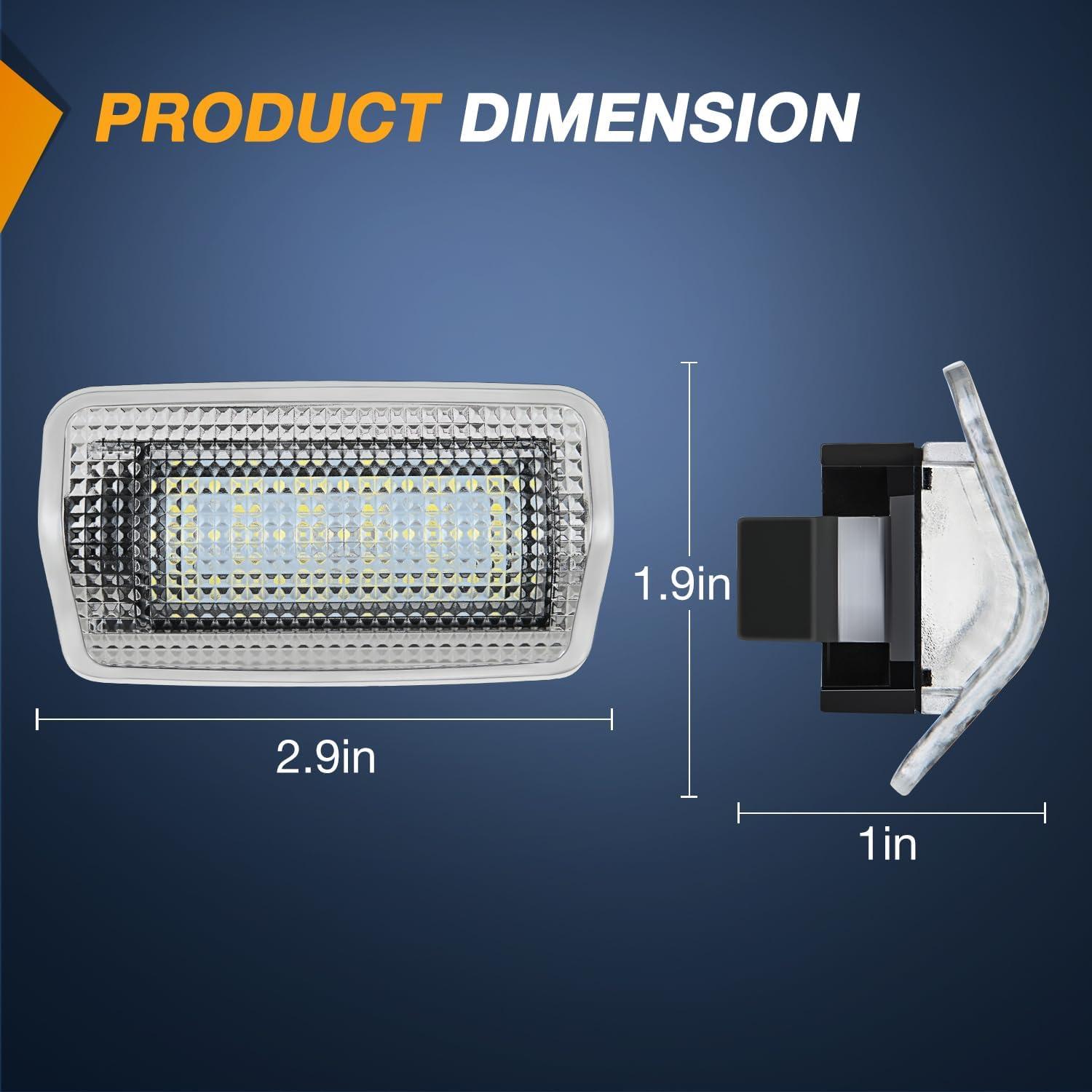 image:imageNilight 2PCS LED Interior Door Panel Light Courtesy Warning Lights Blue Red Plug and Play Compatible with Chevy GMC CK Silverado Sierra 1500 2500 3500 HD Suburban Cadillac Escalade Hummer H2White