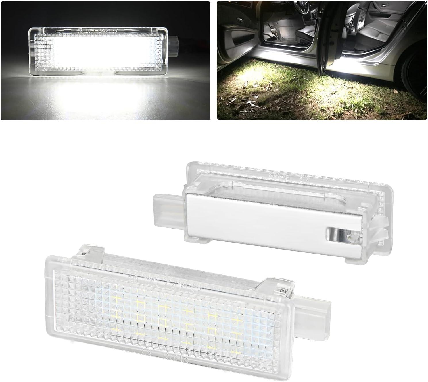 image:imageNilight 2PCS LED Interior Door Panel Light Courtesy Warning Lights Blue Red Plug and Play Compatible with Chevy GMC CK Silverado Sierra 1500 2500 3500 HD Suburban Cadillac Escalade Hummer H2White