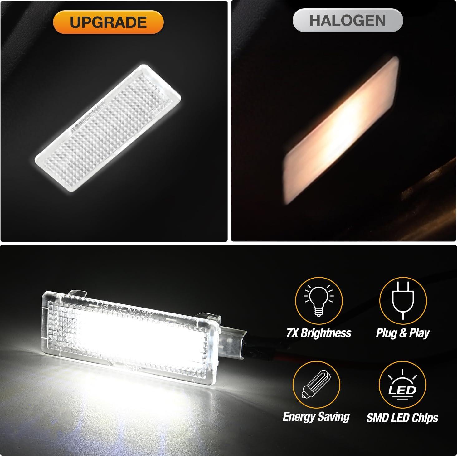image:imageNilight 2PCS LED Interior Door Panel Light Courtesy Warning Lights Blue Red Plug and Play Compatible with Chevy GMC CK Silverado Sierra 1500 2500 3500 HD Suburban Cadillac Escalade Hummer H2White