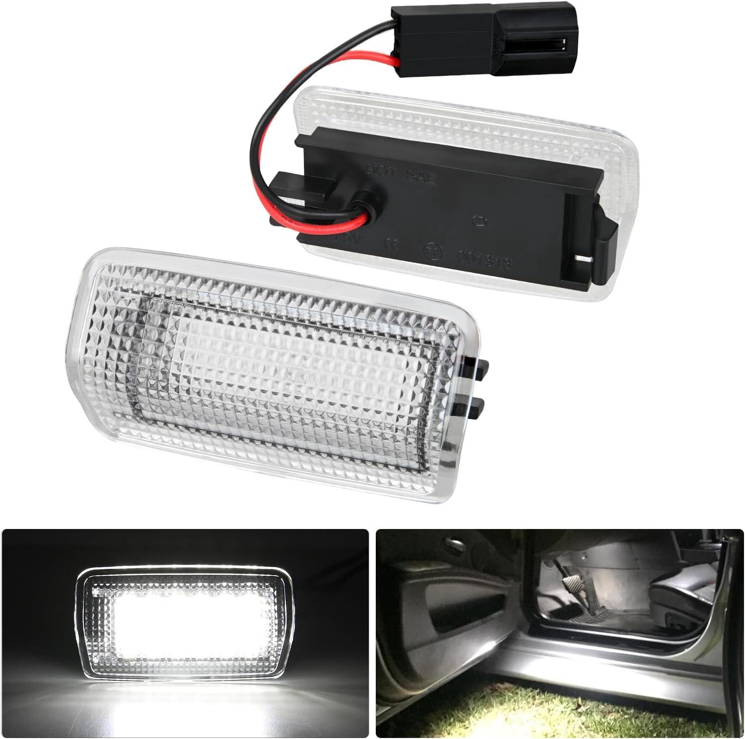 image:imageNilight 2PCS LED Interior Door Panel Light Courtesy Warning Lights Blue Red Plug and Play Compatible with Chevy GMC CK Silverado Sierra 1500 2500 3500 HD Suburban Cadillac Escalade Hummer H2White