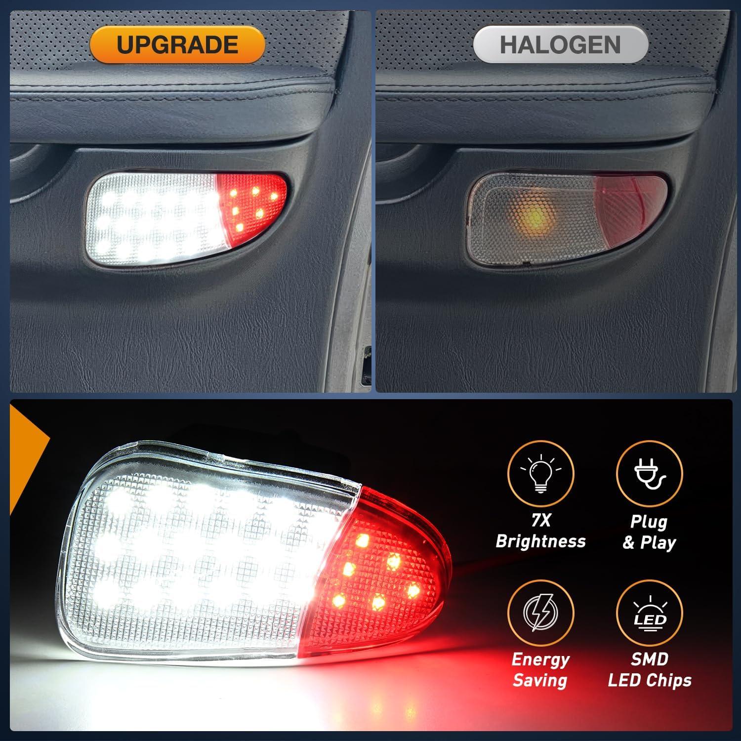 image:imageNilight 2PCS LED Interior Door Panel Light Courtesy Warning Lights White Red Plug and Play Compatible with Ford F150 19972003 F250 Lobo19971999 F150 SVT 19992022 Heritage 2004RedWhite