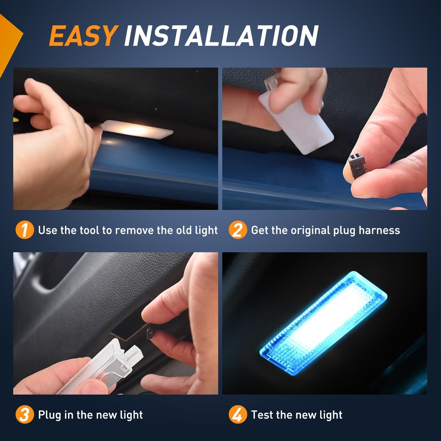 image:imageNilight 2PCS LED Interior Door Panel Light Courtesy Warning Lights White Red Plug and Play Compatible with Ford F150 19972003 F250 Lobo19971999 F150 SVT 19992022 Heritage 2004Aqua