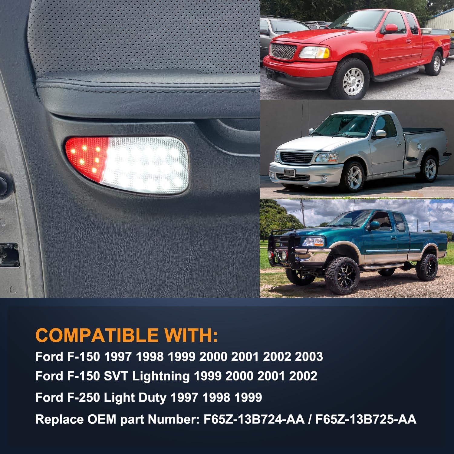 image:imageNilight 2PCS LED Interior Door Panel Light Courtesy Warning Lights White Red Plug and Play Compatible with Ford F150 19972003 F250 Lobo19971999 F150 SVT 19992022 Heritage 2004RedWhite