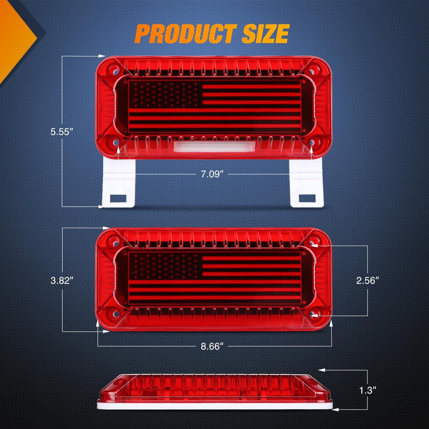 image:imageNilight 6Inch Oval Tail Light 2PCS 35LED Arrow Red Running Stop Brake Lights Surface Mount Waterproof for 12V Caravan Truck RV Camper Trailer BusRV Tail Light 72LED 2PCS