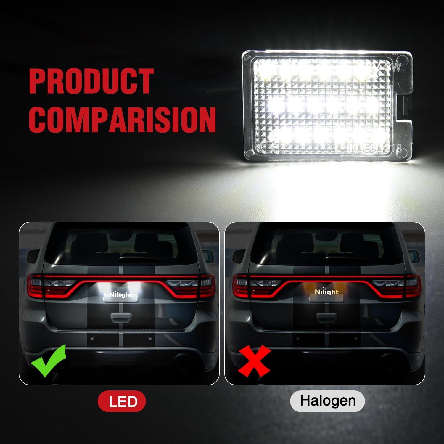 image:imageNilight License Plate Light Compatible with 1994 1995 1996 1997 1998 1999 2000 2001 Dodge Ram 1500 2500 3500 2002 RAM 2500 3500 6000K White 2PCS Pack20142023 Durango
