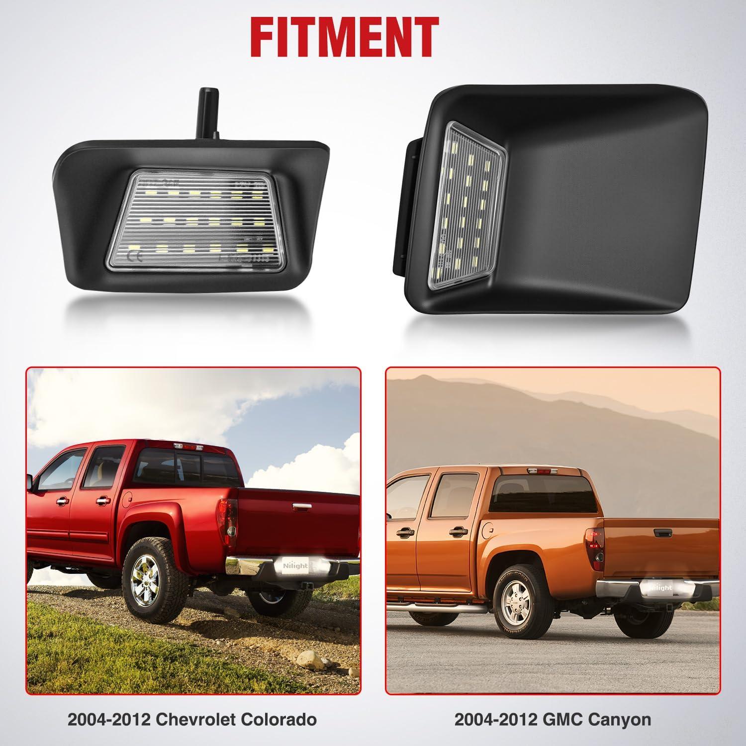 image:imageNilight License Plate Light Compatible with 1994 1995 1996 1997 1998 1999 2000 2001 Dodge Ram 1500 2500 3500 2002 RAM 2500 3500 6000K White 2PCS Pack20042012 Chevrolet ColoradoGMC Canyon