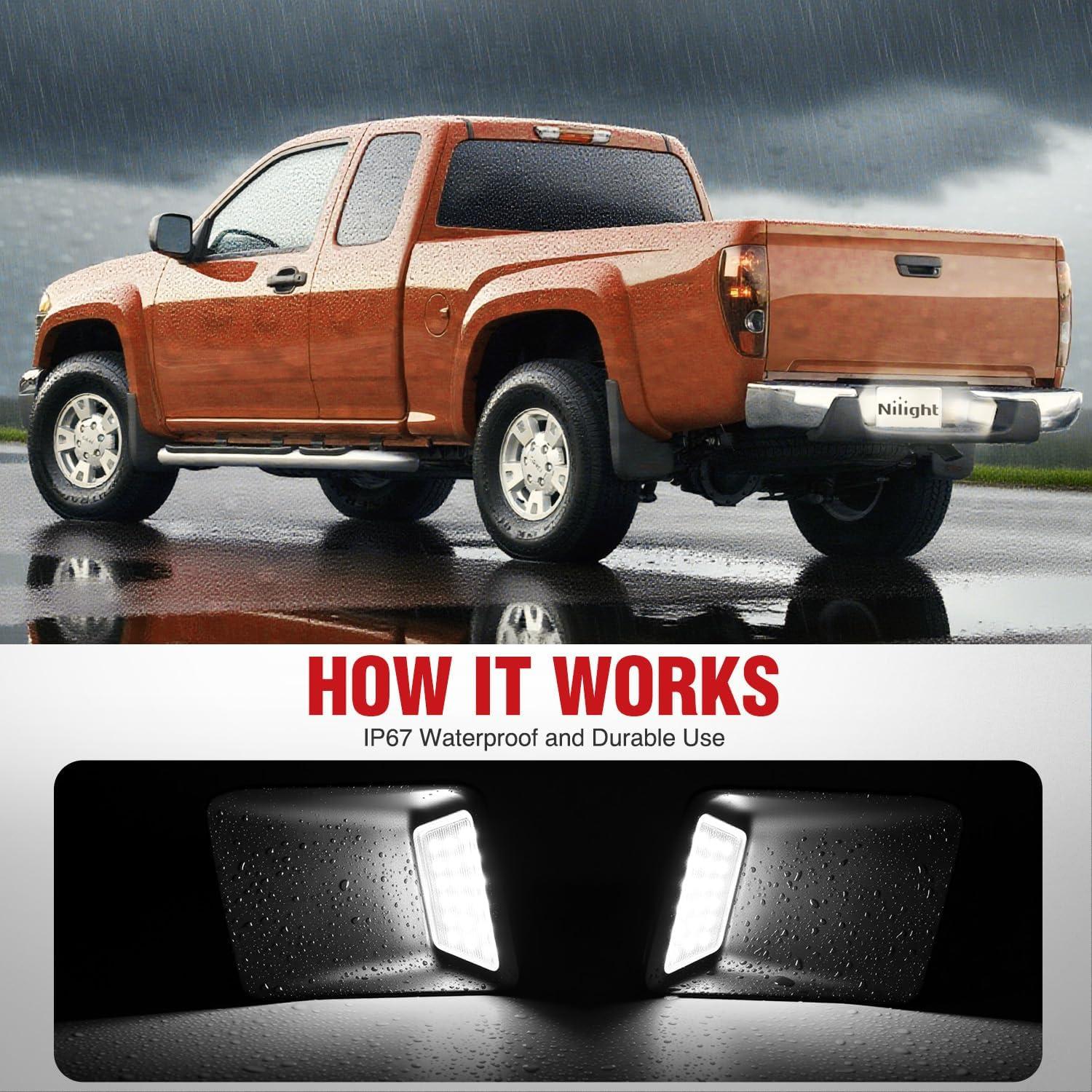 image:imageNilight License Plate Light Compatible with 1994 1995 1996 1997 1998 1999 2000 2001 Dodge Ram 1500 2500 3500 2002 RAM 2500 3500 6000K White 2PCS Pack20042012 Chevrolet ColoradoGMC Canyon