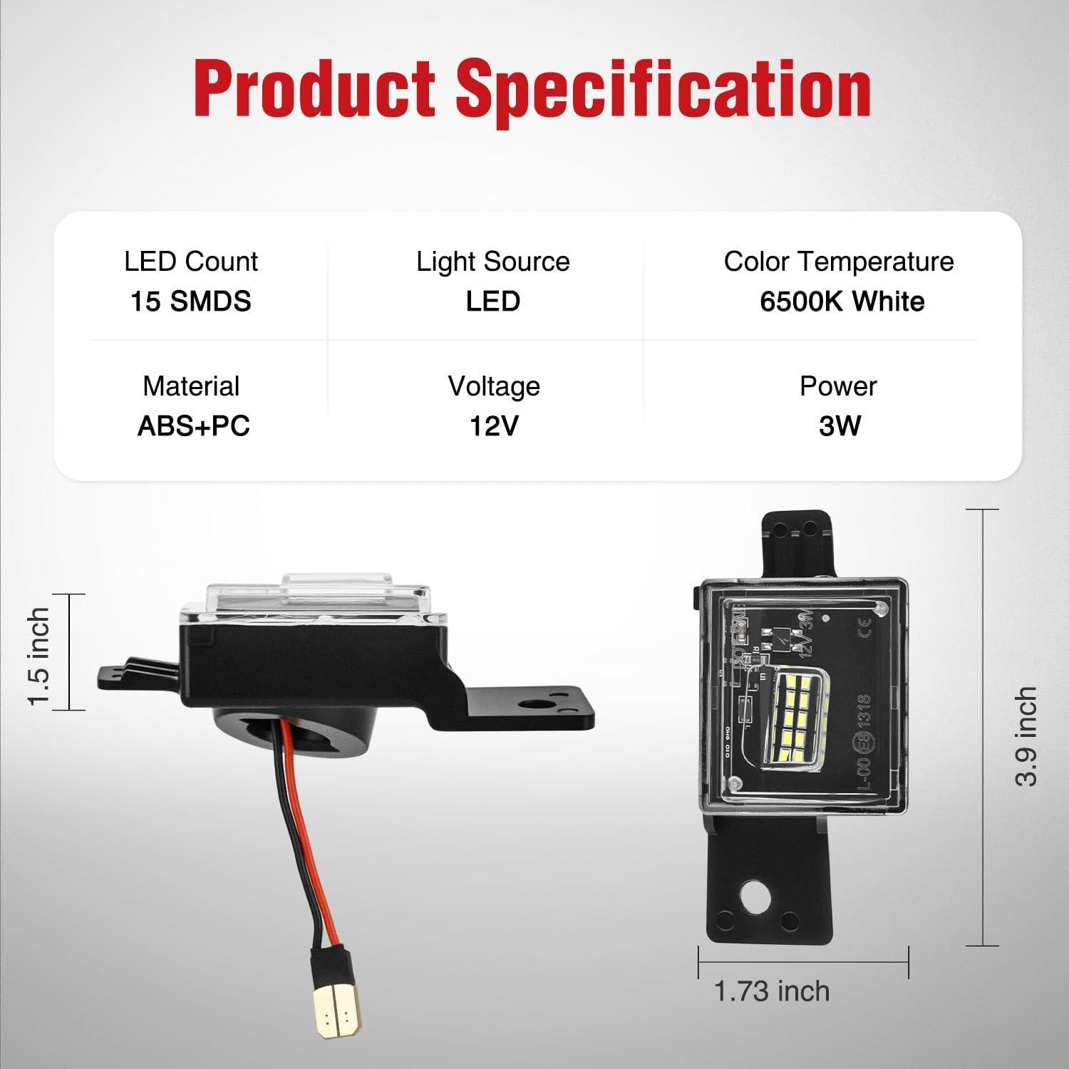 image:imageNilight License Plate Light Compatible with 1994 1995 1996 1997 1998 1999 2000 2001 Dodge Ram 1500 2500 3500 2002 RAM 2500 3500 6000K White 2PCS Pack20142023 Chevy SilveradoGMC Sierra