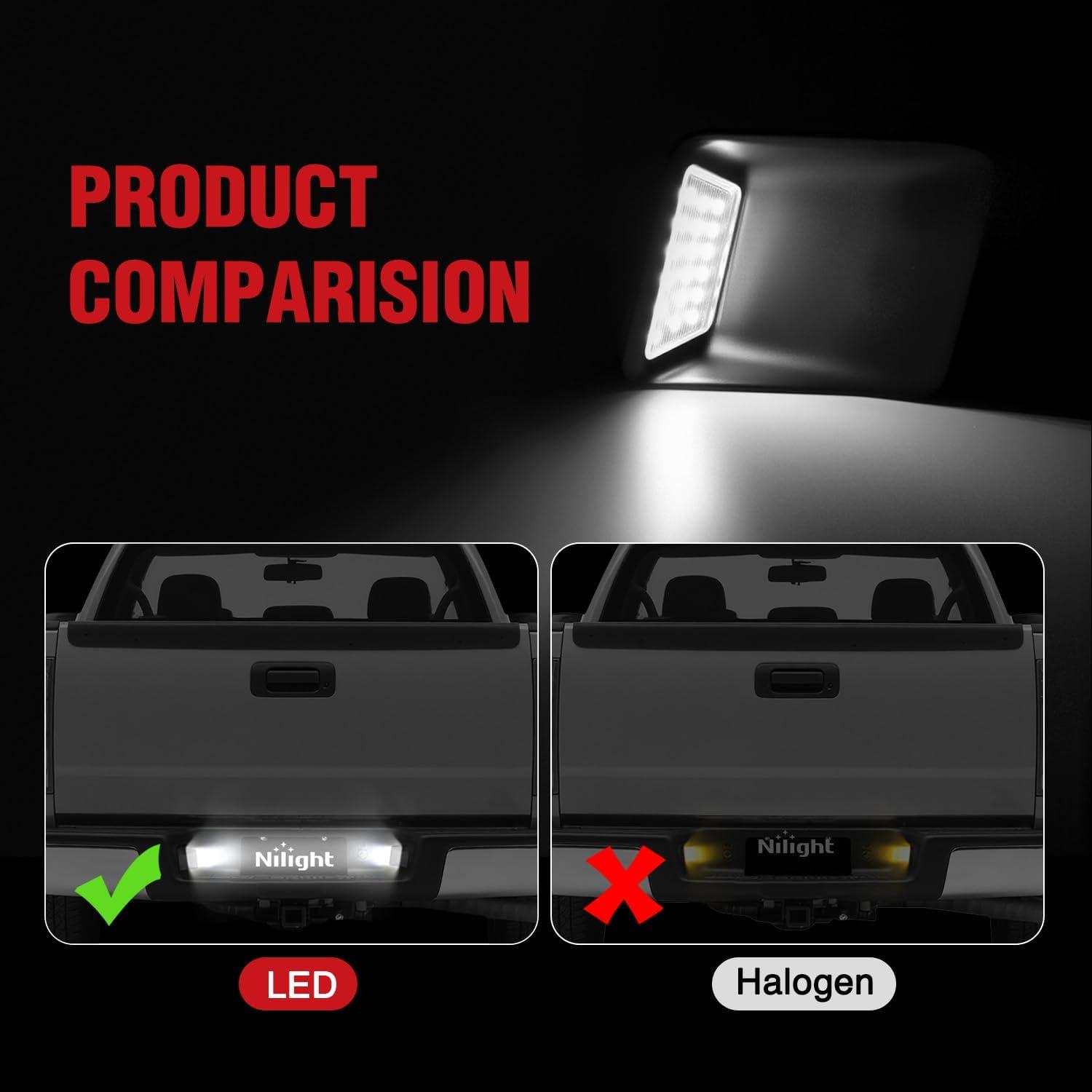 image:imageNilight License Plate Light Compatible with 1994 1995 1996 1997 1998 1999 2000 2001 Dodge Ram 1500 2500 3500 2002 RAM 2500 3500 6000K White 2PCS Pack20042012 Chevrolet ColoradoGMC Canyon