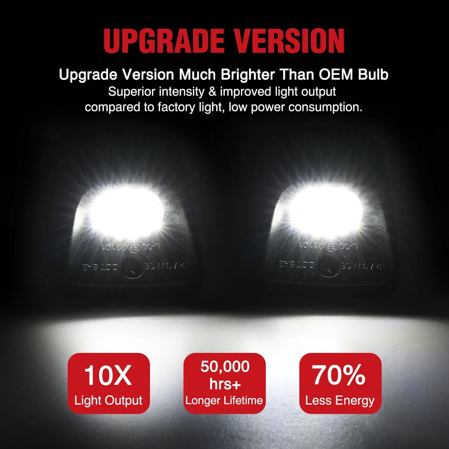image:imageNilight License Plate Light Compatible with 1994 1995 1996 1997 1998 1999 2000 2001 Dodge Ram 1500 2500 3500 2002 RAM 2500 3500 6000K White 2PCS PackBlack 19952004 Tacoma
