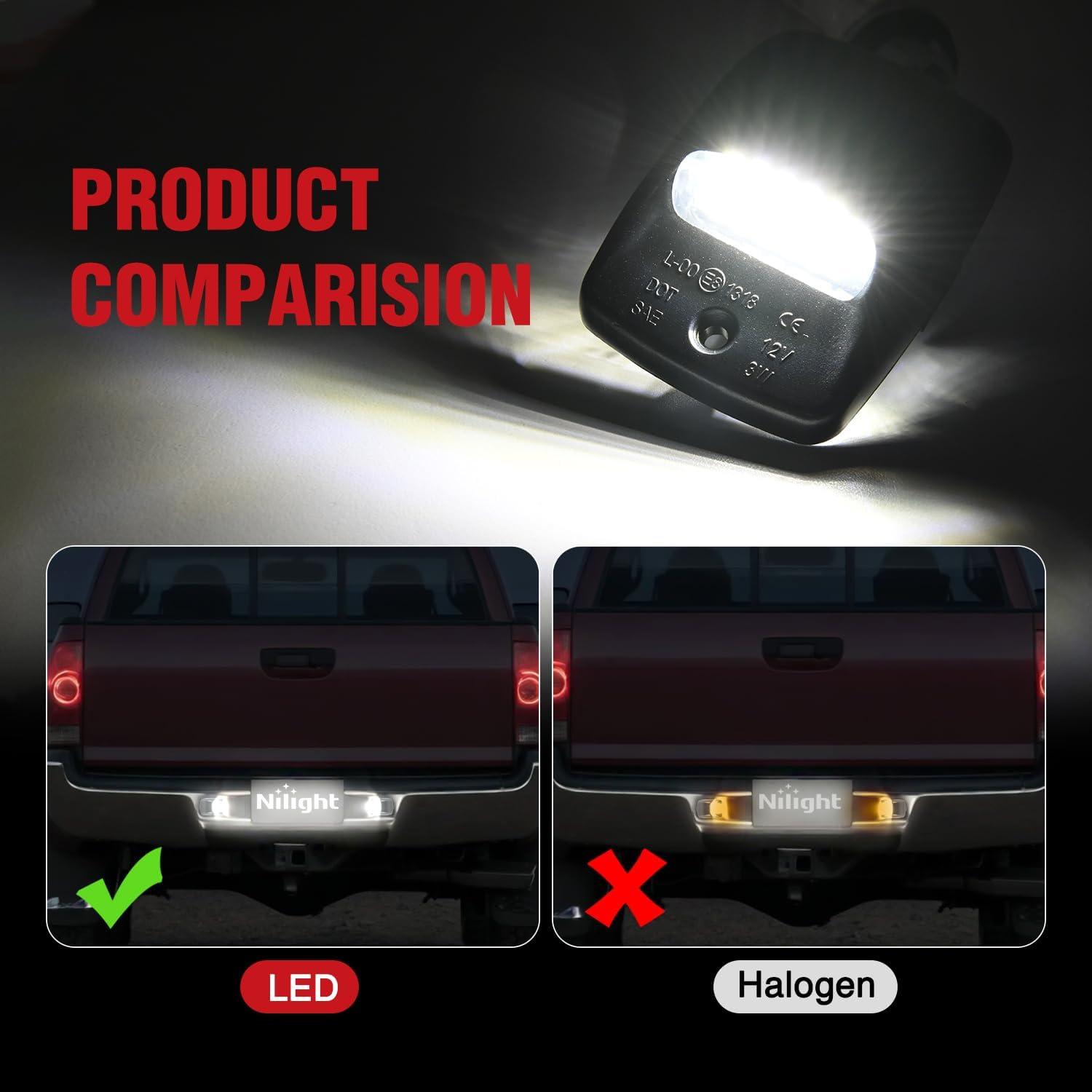 image:imageNilight License Plate Light Compatible with 1994 1995 1996 1997 1998 1999 2000 2001 Dodge Ram 1500 2500 3500 2002 RAM 2500 3500 6000K White 2PCS PackBlack 20052015 Tacoma20002013 Tundra