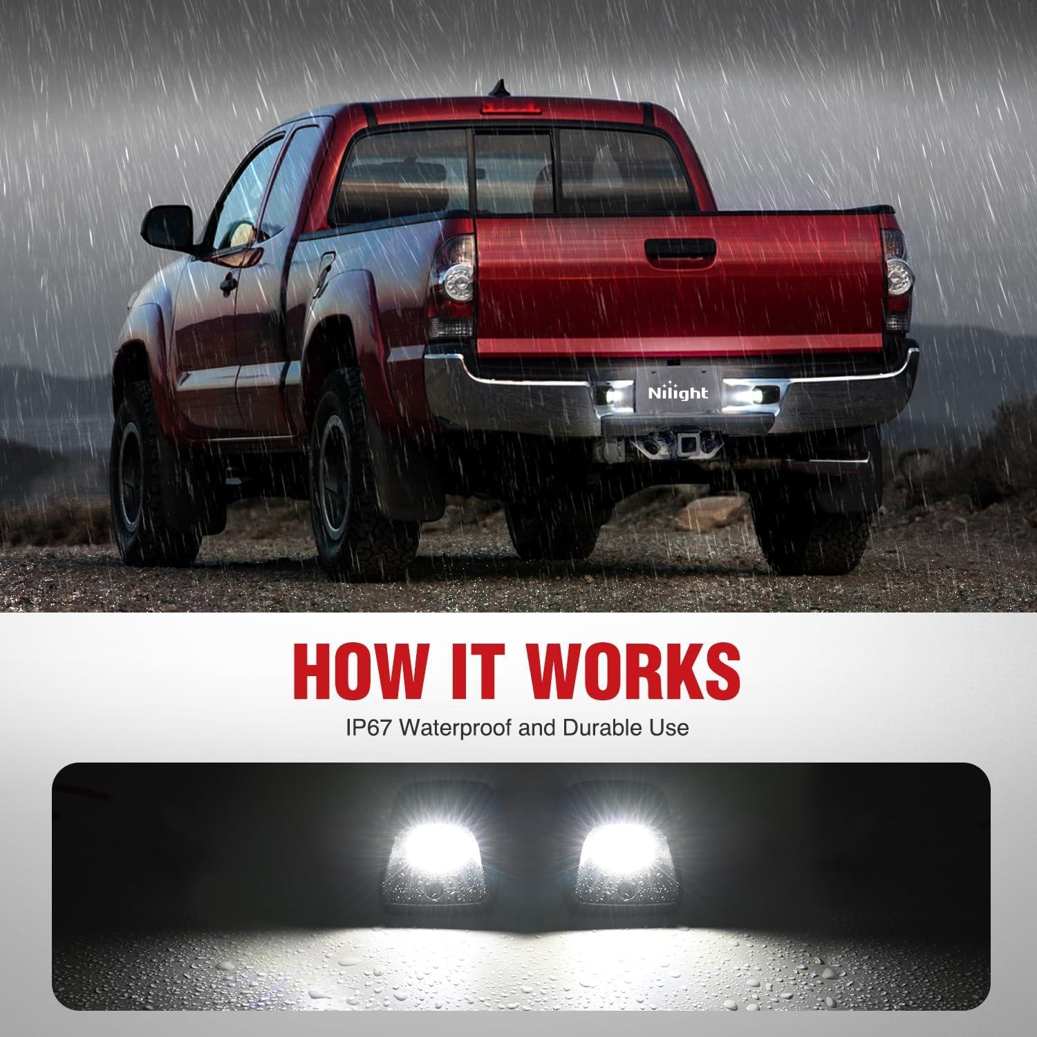 image:imageNilight License Plate Light Compatible with 1994 1995 1996 1997 1998 1999 2000 2001 Dodge Ram 1500 2500 3500 2002 RAM 2500 3500 6000K White 2PCS PackBlack 19952004 Tacoma