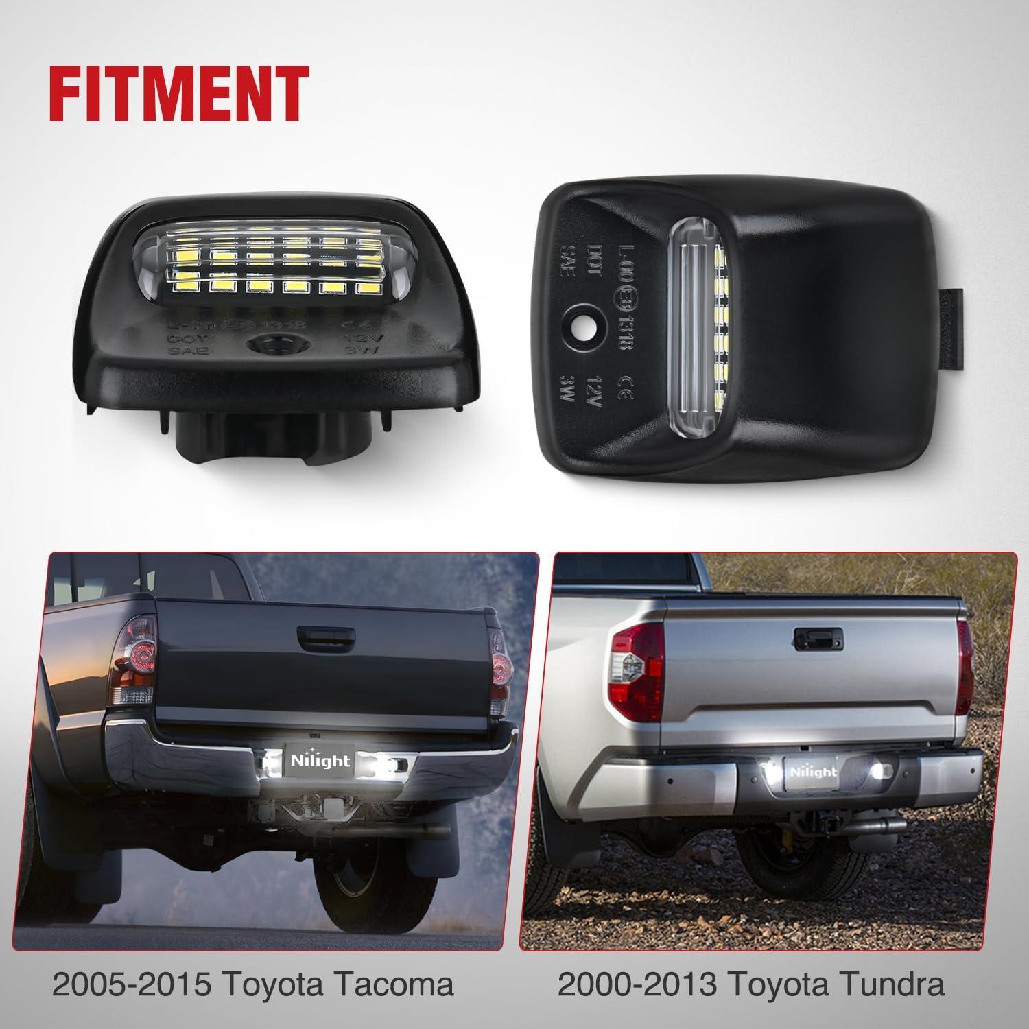 image:imageNilight License Plate Light Compatible with 1994 1995 1996 1997 1998 1999 2000 2001 Dodge Ram 1500 2500 3500 2002 RAM 2500 3500 6000K White 2PCS PackBlack 20052015 Tacoma20002013 Tundra