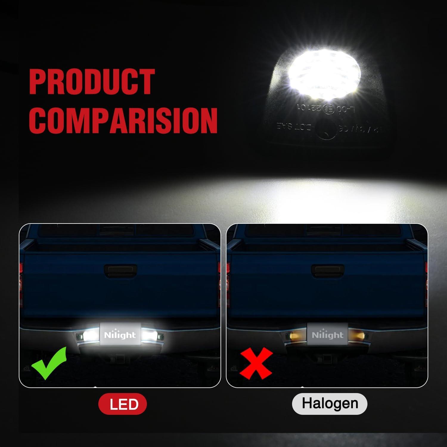 image:imageNilight License Plate Light Compatible with 1994 1995 1996 1997 1998 1999 2000 2001 Dodge Ram 1500 2500 3500 2002 RAM 2500 3500 6000K White 2PCS PackBlack 19952004 Tacoma