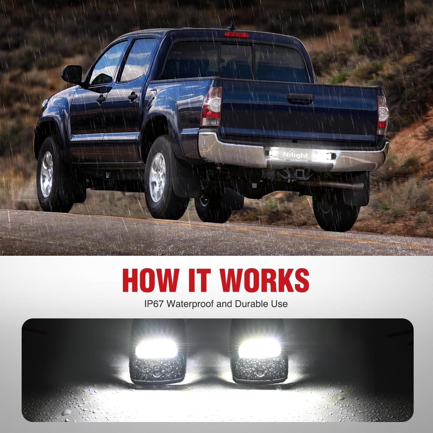 image:imageNilight License Plate Light Compatible with 1994 1995 1996 1997 1998 1999 2000 2001 Dodge Ram 1500 2500 3500 2002 RAM 2500 3500 6000K White 2PCS PackBlack 20052015 Tacoma20002013 Tundra
