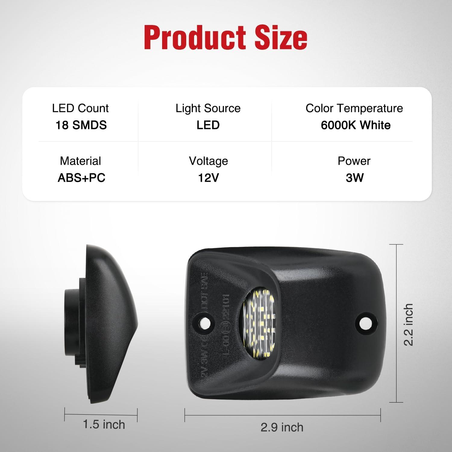 image:imageNilight License Plate Light Compatible with 1994 1995 1996 1997 1998 1999 2000 2001 Dodge Ram 1500 2500 3500 2002 RAM 2500 3500 6000K White 2PCS PackBlack 19952004 Tacoma