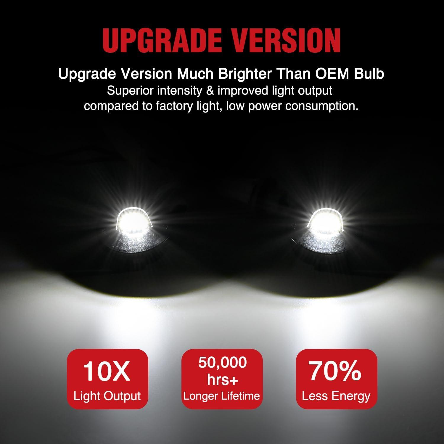 image:imageNilight License Plate Light Compatible with 1994 1995 1996 1997 1998 1999 2000 2001 Dodge Ram 1500 2500 3500 2002 RAM 2500 3500 6000K White 2PCS PackBlack 19902014 Ford F15019832011 Ford Ranger
