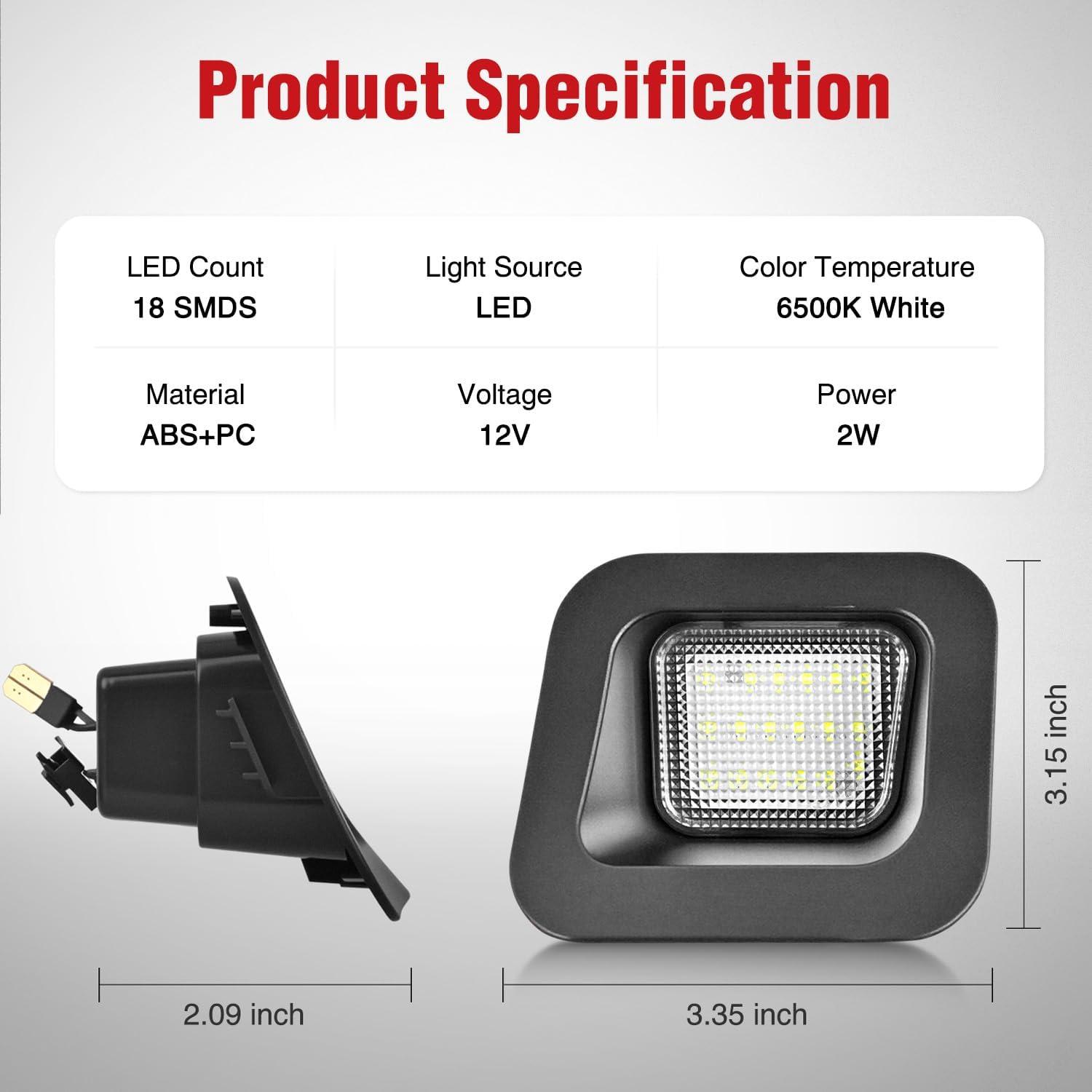 image:imageNilight License Plate Light Compatible with 1994 1995 1996 1997 1998 1999 2000 2001 Dodge Ram 1500 2500 3500 2002 RAM 2500 3500 6000K White 2PCS PackClear 20032018 Dodge Ram