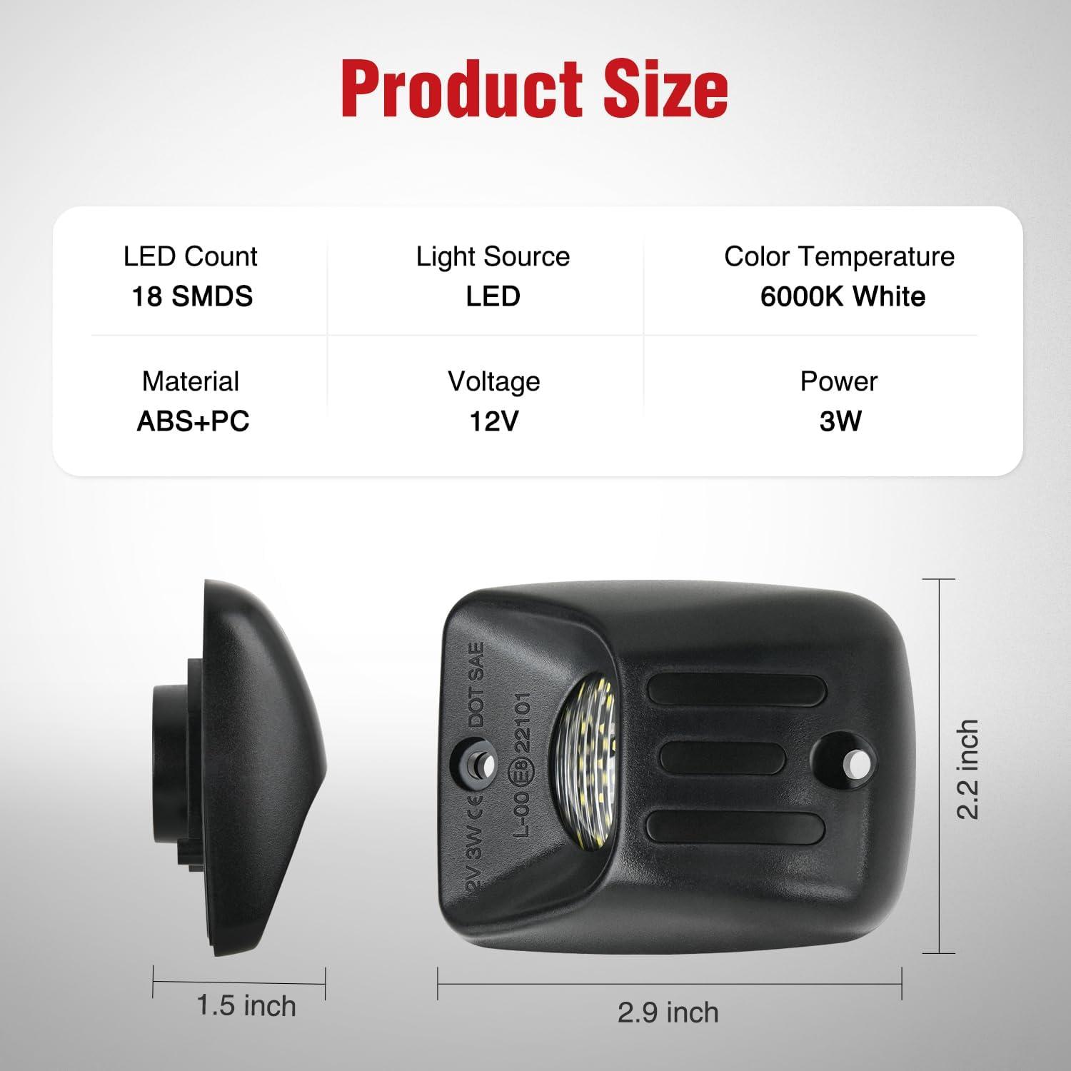 image:imageNilight License Plate Light Compatible with 1994 1995 1996 1997 1998 1999 2000 2001 Dodge Ram 1500 2500 3500 2002 RAM 2500 3500 6000K White 2PCS PackRed 19952004 Tacoma