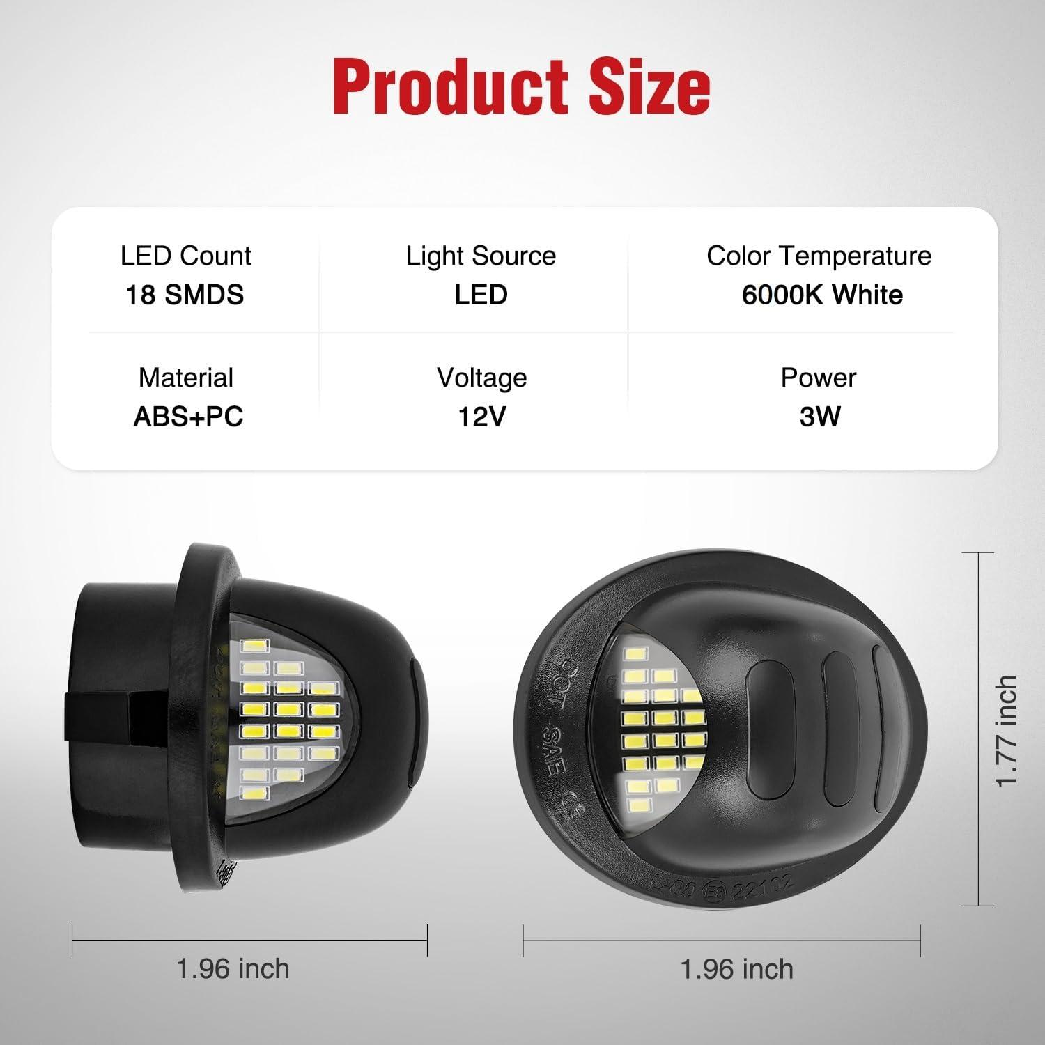 image:imageNilight License Plate Light Compatible with 1994 1995 1996 1997 1998 1999 2000 2001 Dodge Ram 1500 2500 3500 2002 RAM 2500 3500 6000K White 2PCS PackRed 19902014 Ford F15019832011 Ford Ranger