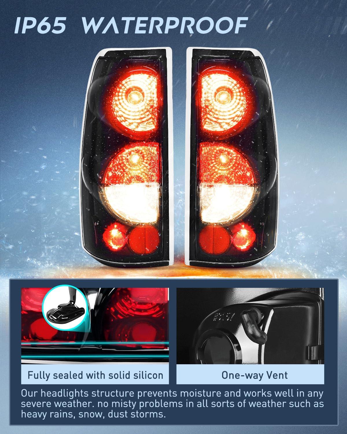 image:imageNilight Taillight Assembly Compatible with 1999 2000 2001 2002 2003 2004 2005 2006 2007 Chevy Silverado 1500 2500 3500 9902 GMC Sierra Rear Lamp Replacement with Classic Body OE StyleSmoke Lens